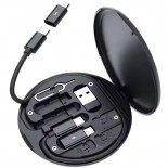 Кутийка с USB-C кабел + преходници към A, Micro, Lightning